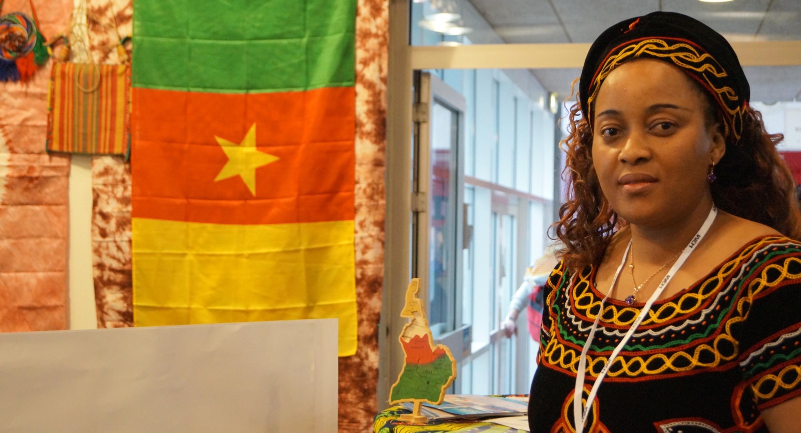 Student in colorful outfit