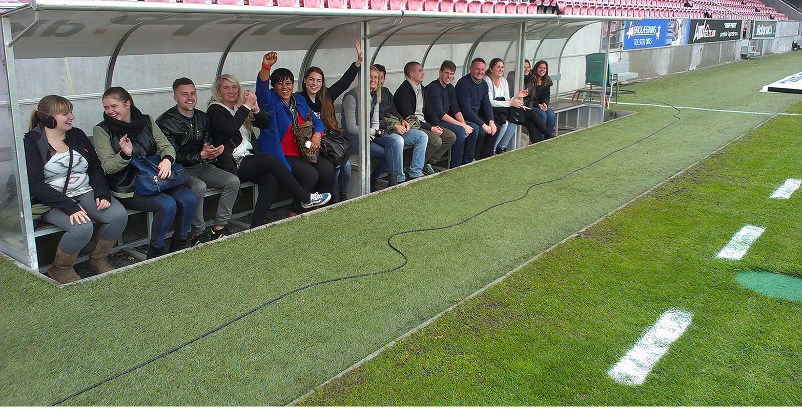 Dania students at the football field