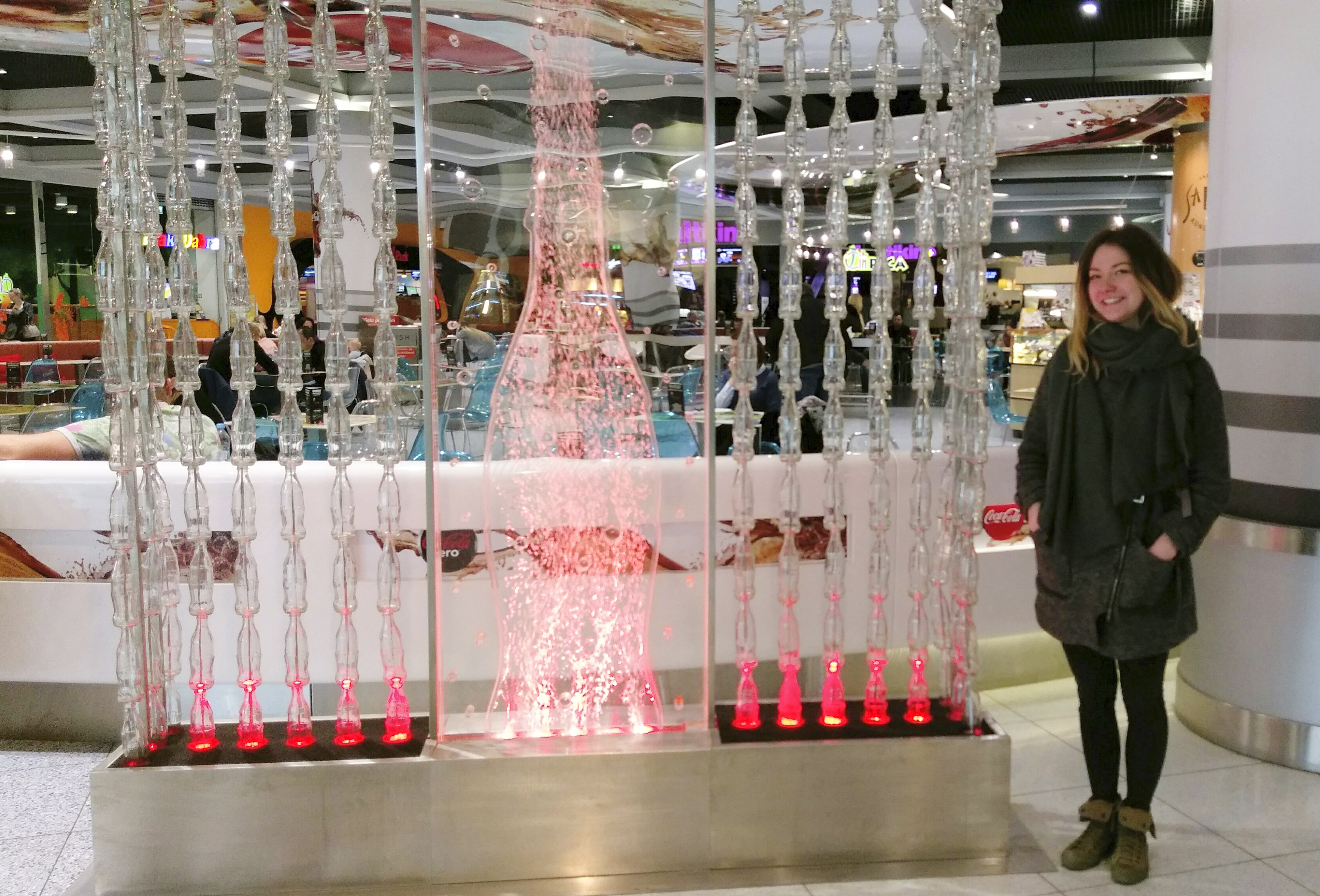 Student during her internship at coca-cola office